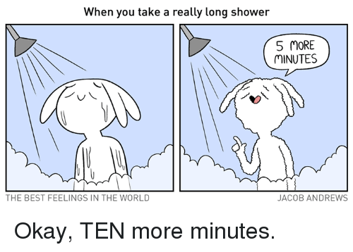 Long shower cartoon 